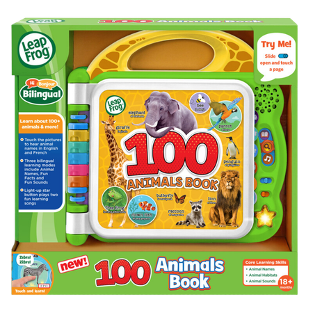 LeapFrog 100 Animals Interactive Educational Learning Book