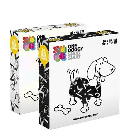 Symbols Snug Snug One Doggy Dog Blanket with Sleeves - White