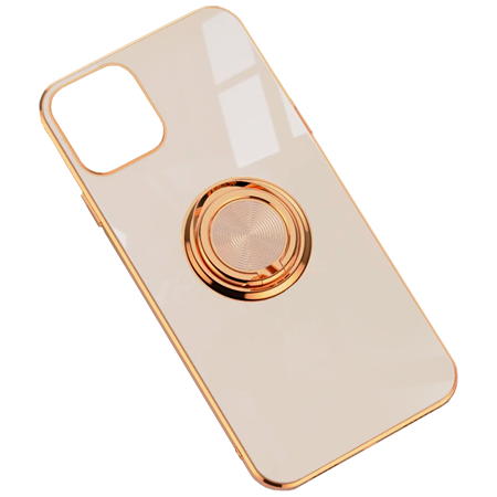 Hybrid case with ring holder iPhone 13 White