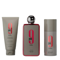 Afnan 9PM Rebel Eau De Parfum, Shower Gel & Deodorant Spray Gift Set 