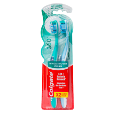Colgate 360° Whole Mouth Clean Blød Tandbørste - 2 stk