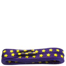 Shoestring Laces - Purple with Stars